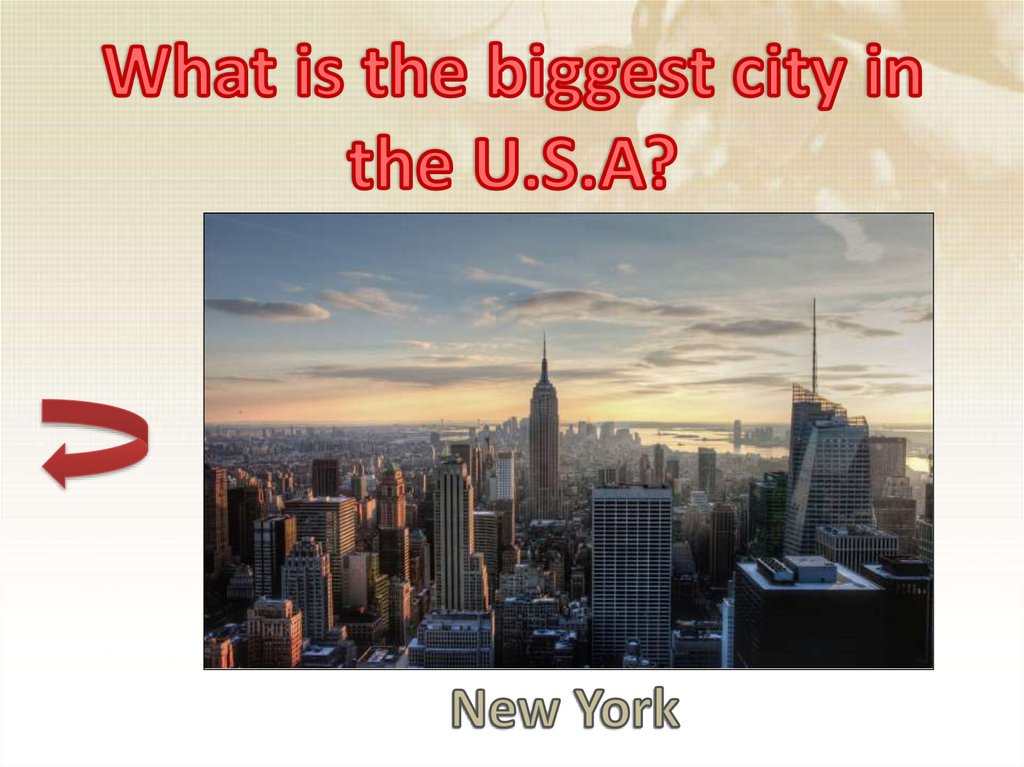 What is the biggest city in the U.S.A?
