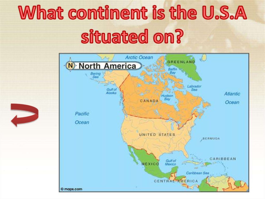 What continent is the U.S.A situated on?