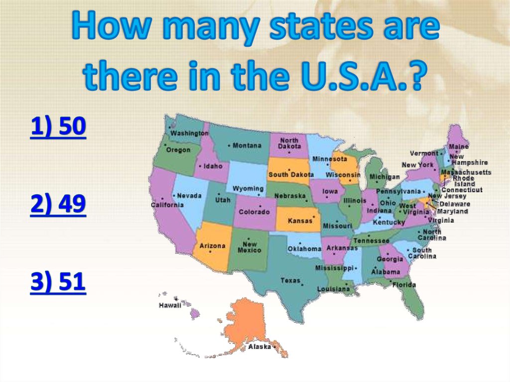 How many states are there in the U.S.A.?