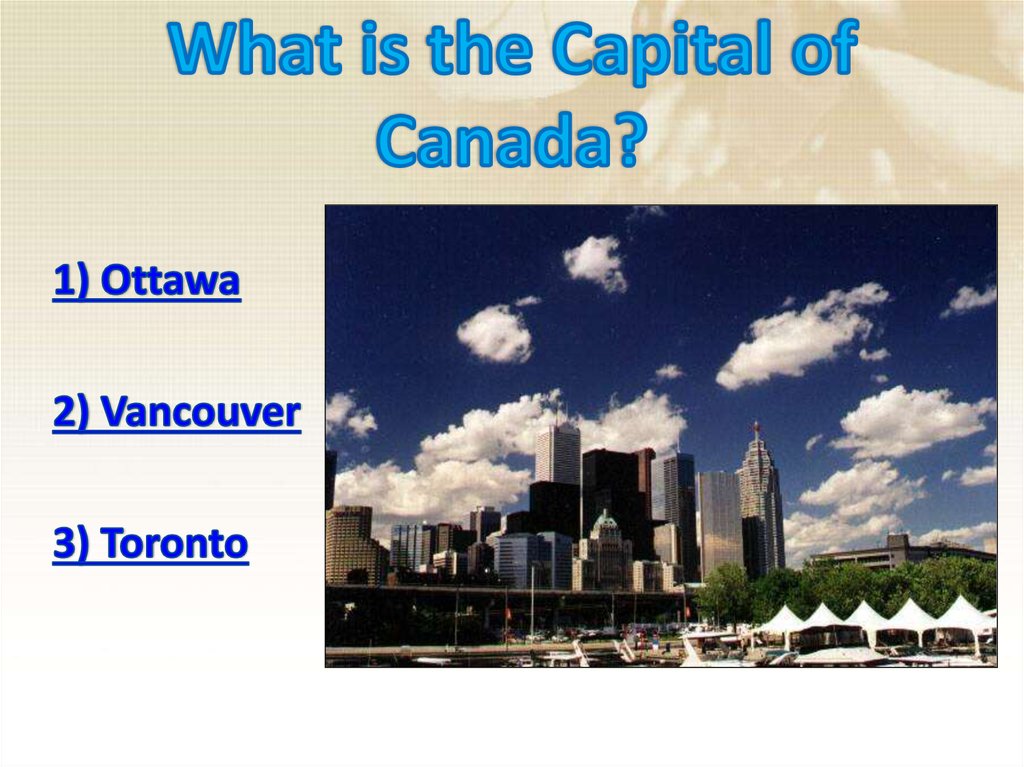 What is the Capital of Canada?
