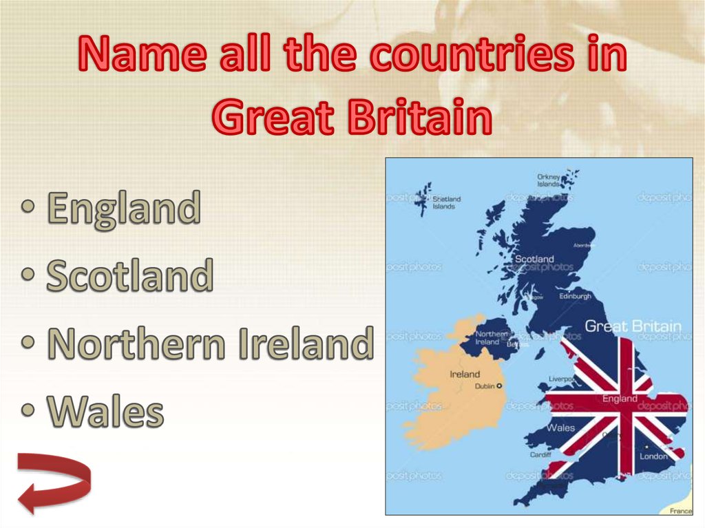 Name all the countries in Great Britain