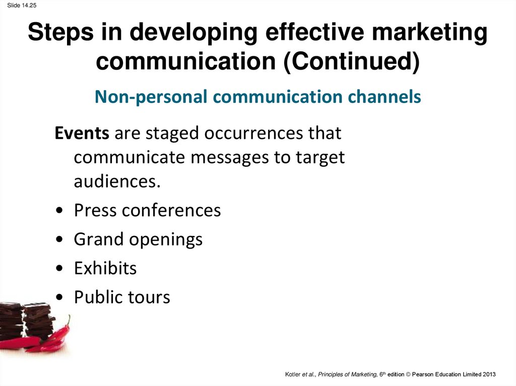 Steps in developing effective marketing communication (Continued)