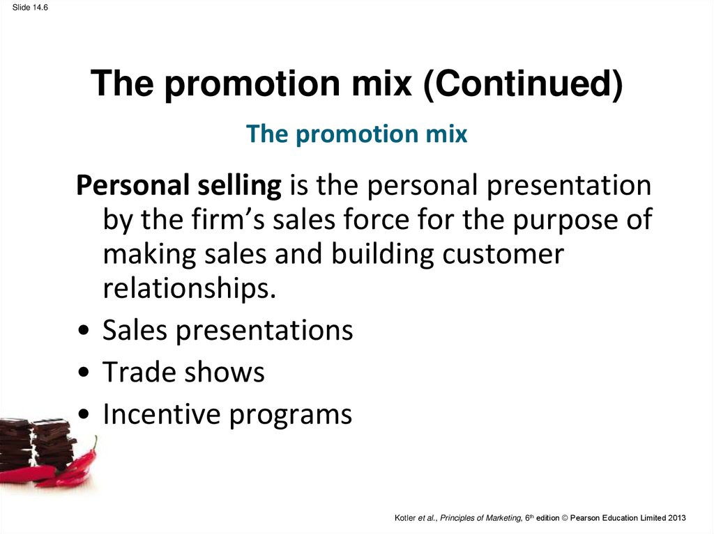 The promotion mix (Continued)