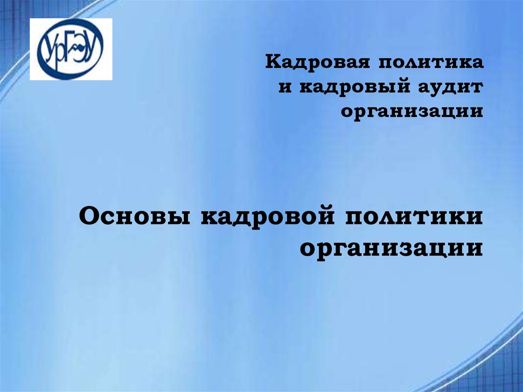 Кадровый аудит организации презентация