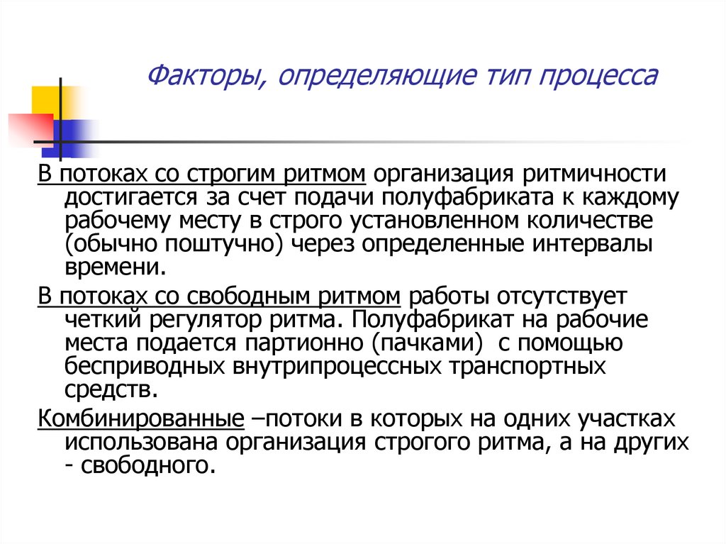 Типы процессов. Факторы определяющие Тип государства. Факторы определяющие Тип производства. Факторы определяющие Тип проекта. Установка/Тип процесса.