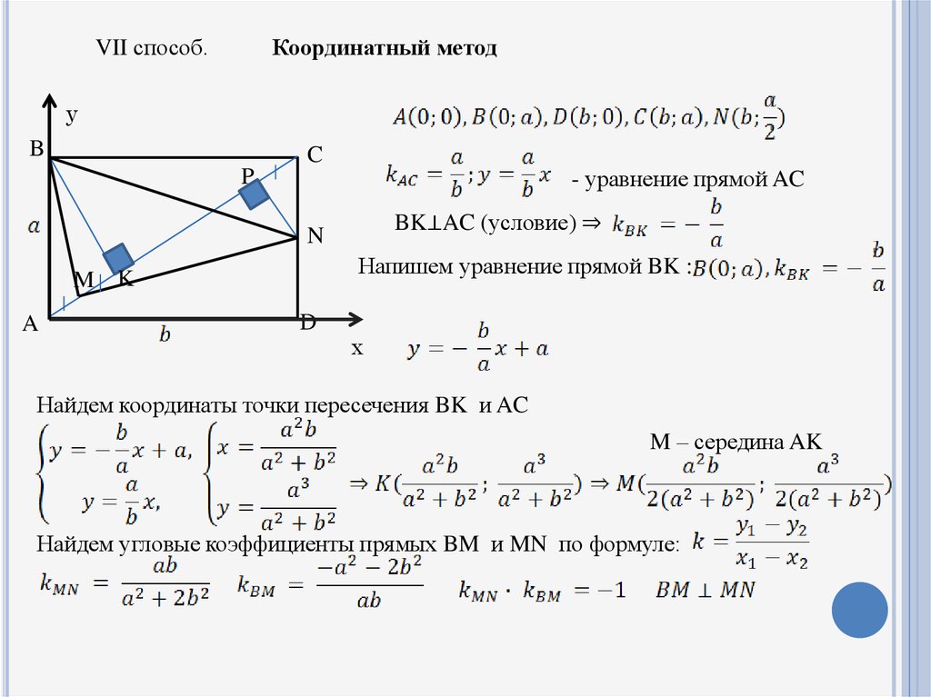 Метод координат при решении практических задач. Координатный метод решения планиметрических задач. Уравнение прямой координатный метод. Координатный метод решения задач. Векторный метод решения планиметрических задач.