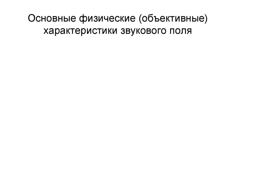 Объективные характеристики. Характеристики звукового поля. Объективная физическая величина звукового поля. Объективные характеристики прекрасного.