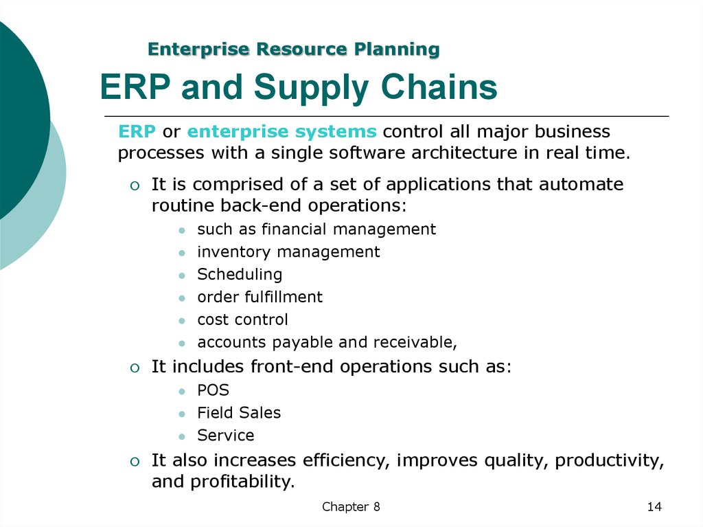 ERP and Supply Chains