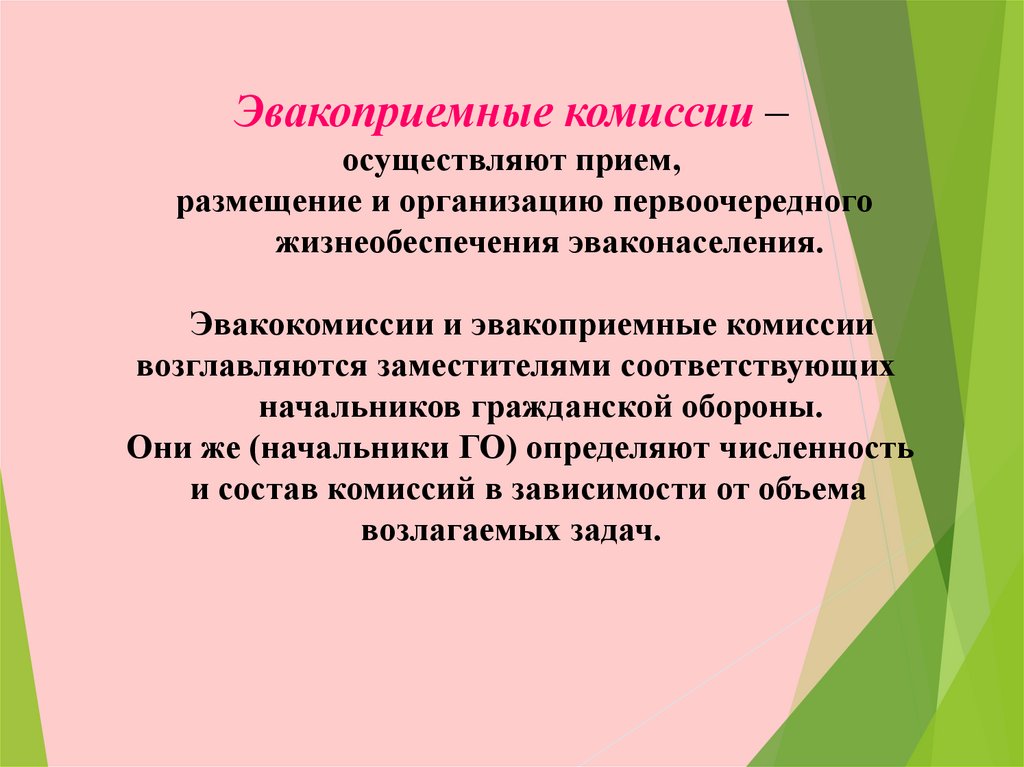 План работы эвакоприемной комиссии муниципального образования