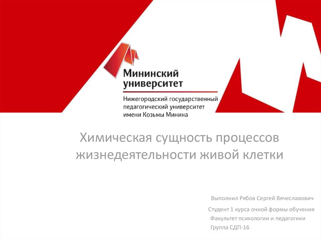 Презентация мининский университет