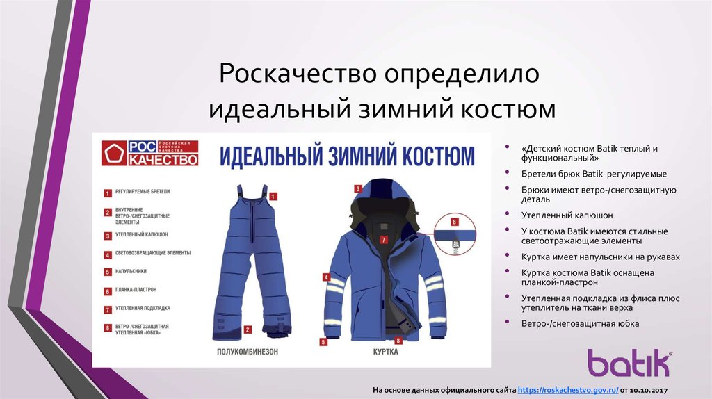 Роскачество определило идеальный зимний костюм