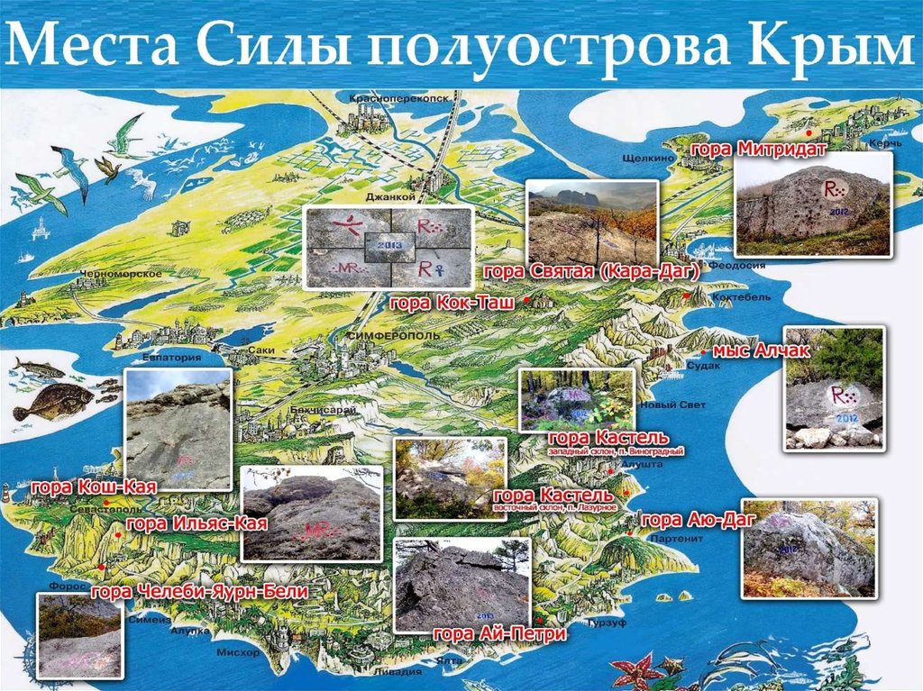 Карта крыма подробная с городами и поселками на русском языке