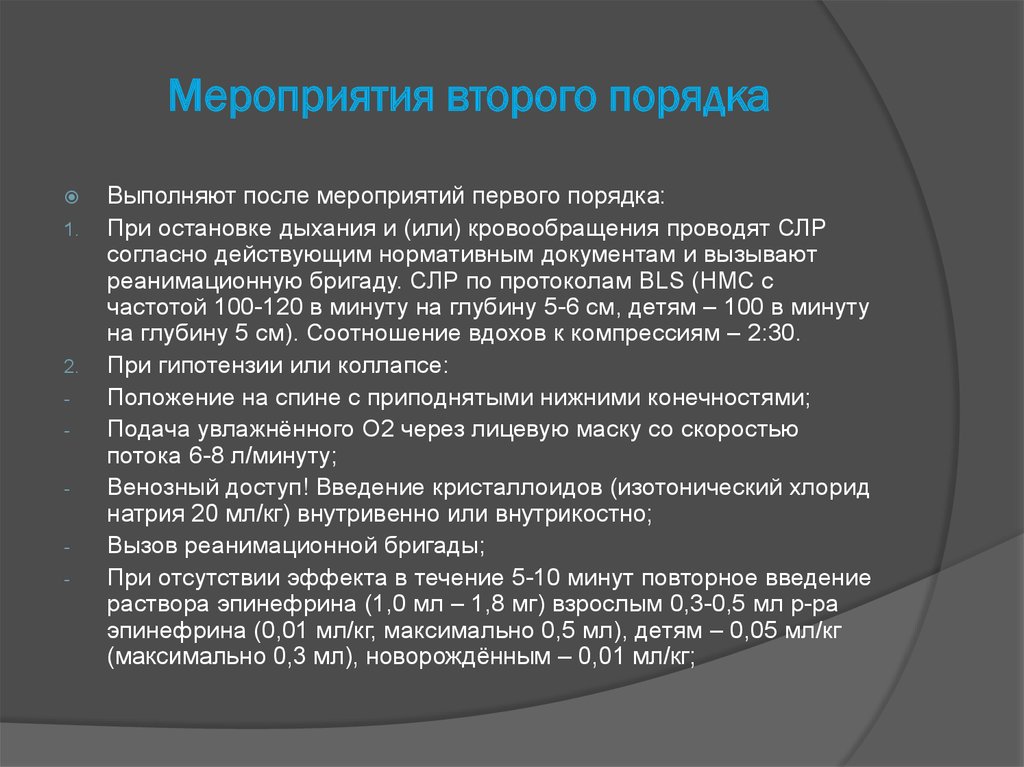 Мероприятие 1.3. Анафилактический ШОК презентация.