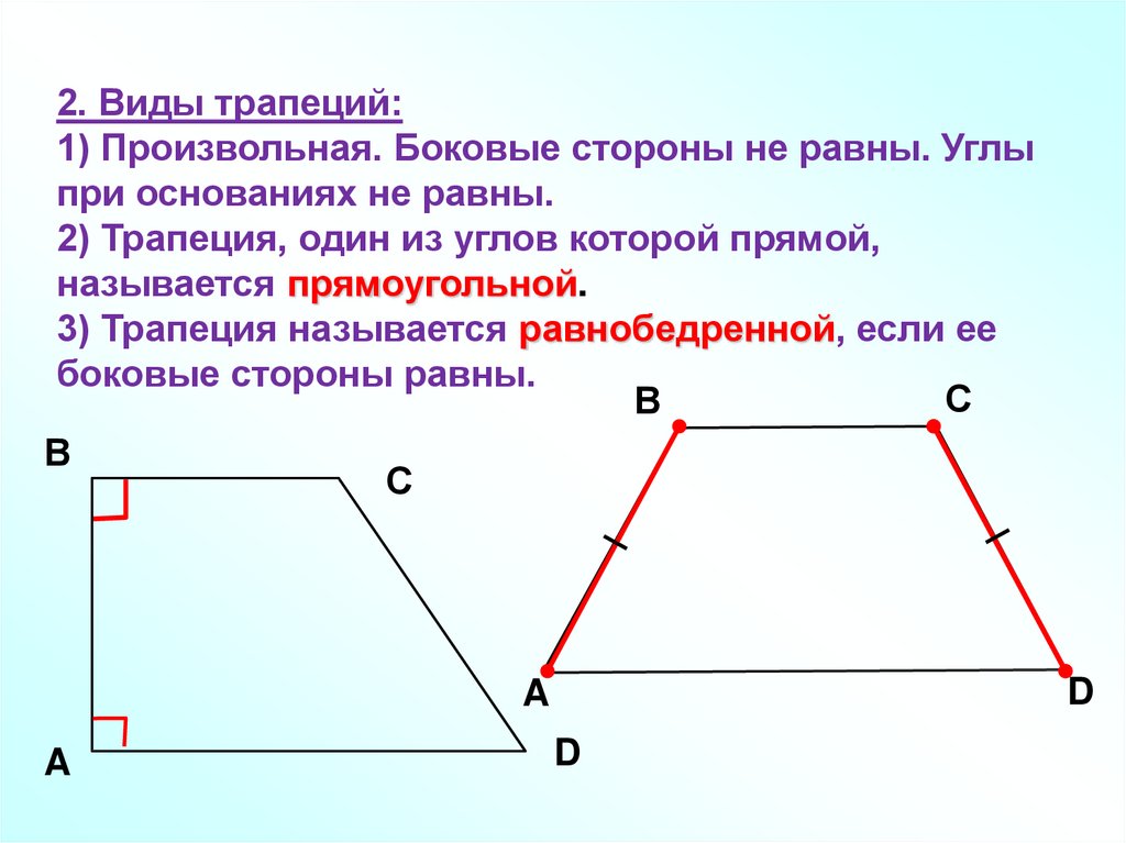 Трапеция с прямым углом. Все виды трапеции. 3 Вида трапеции. Трапеция называется прямоугольной если. Трапеция вид сверху.