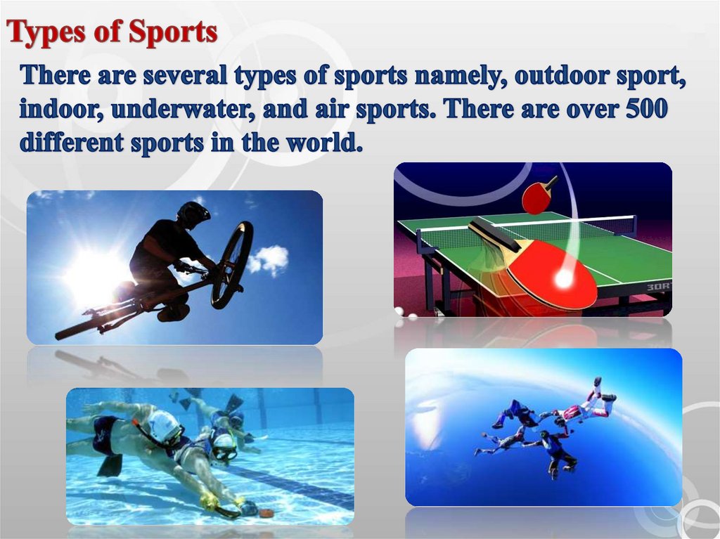 Kinds of sports