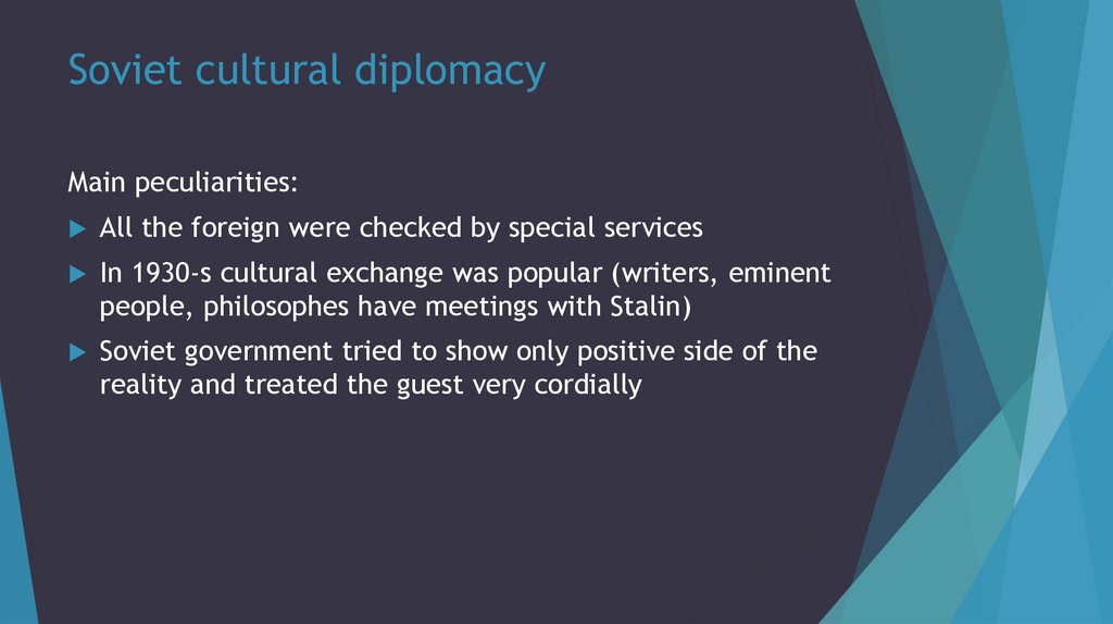 Soviet cultural diplomacy