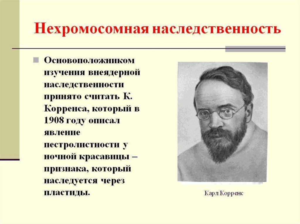 Внеядерная наследственность презентация 10 класс