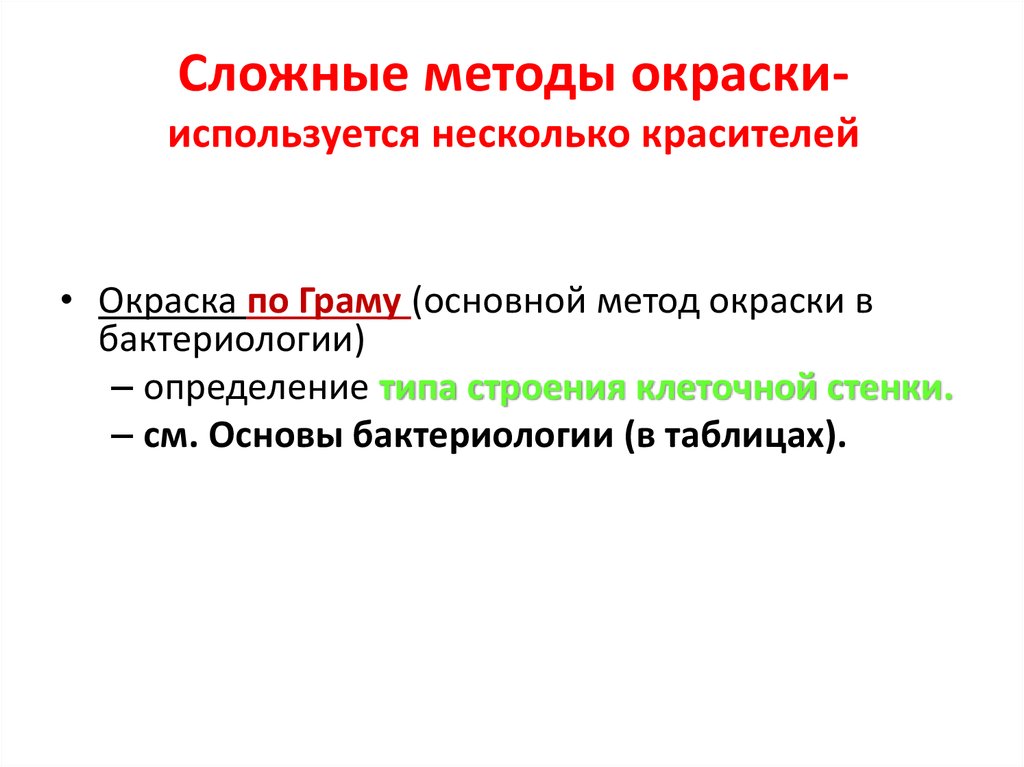 Методы окраски. Сложные методы окрашивания. Простые методы окраски. Простые и сложные методы окрашивания. Окрашивание сложным методом.