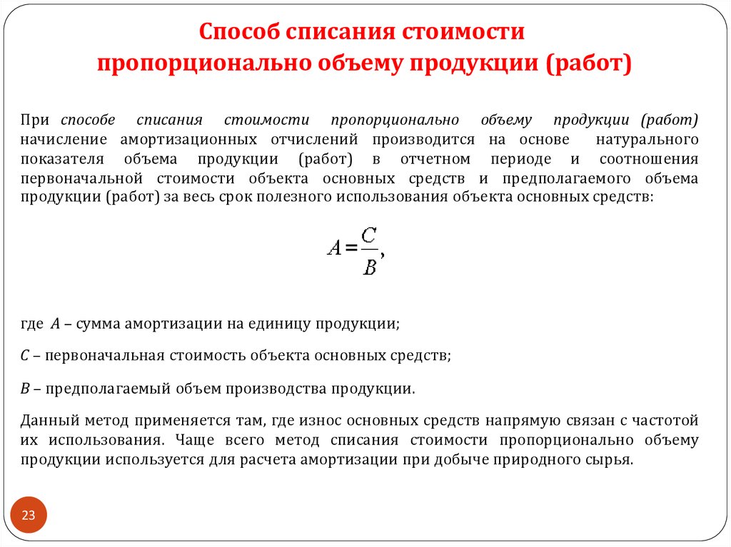 Списание себестоимости способы