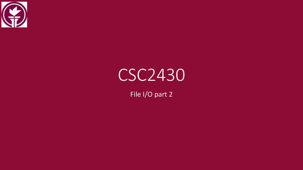 CSC2430