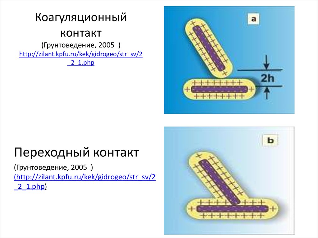 Коагуляционный контакт (Грунтоведение, 2005 ) http://zilant.kpfu.ru/kek/gidrogeo/str_sv/2_2_1.php