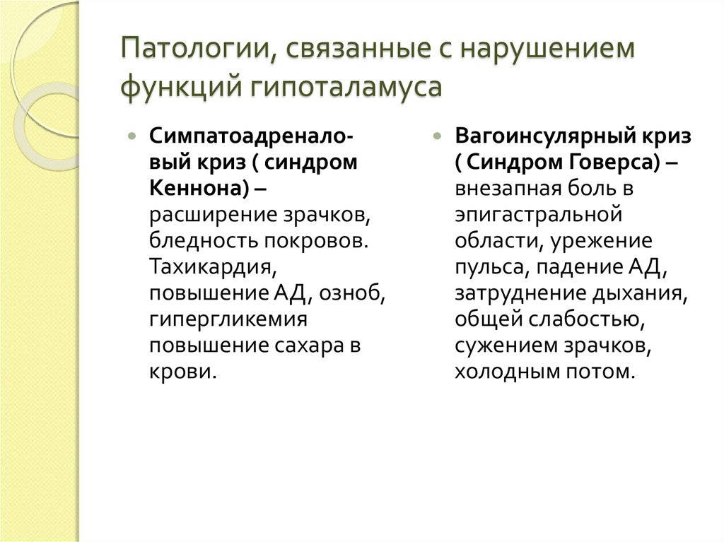 Патология связана с. Патология гипоталамуса. Нарушение функции гипоталамуса. Патология гипоталамуса симптомы.