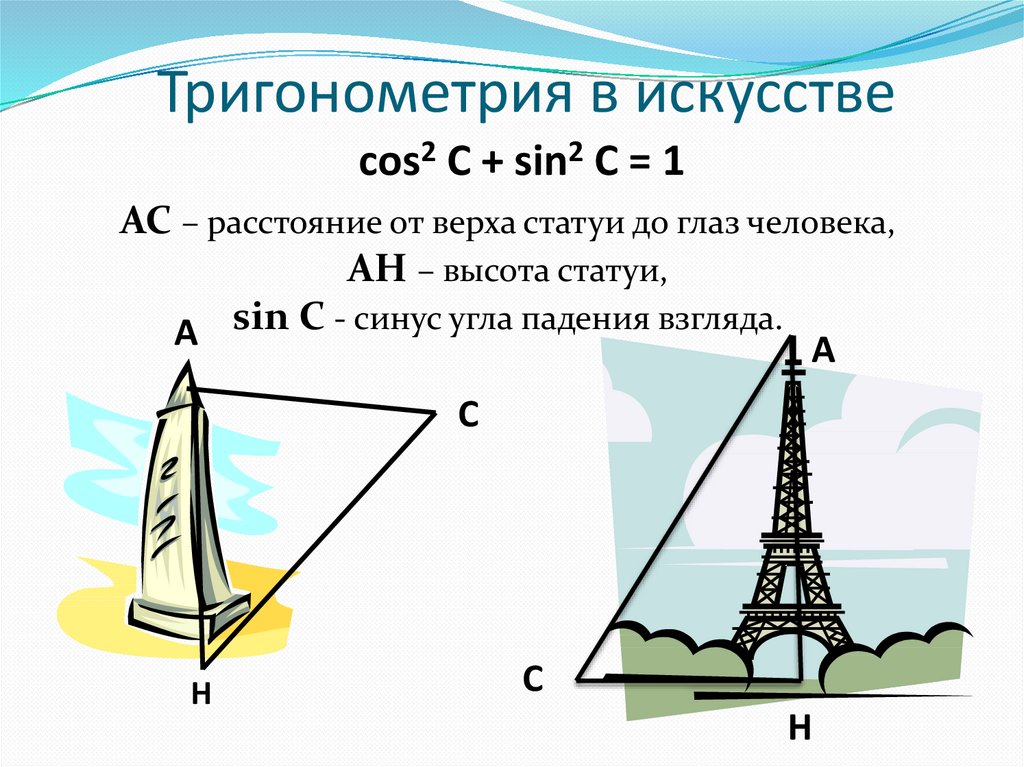 Расстояние верх. Тригонометрия.. Тригонометрия в архитектуре. Тригонометрия в архитектуре и искусстве. Тригонометрия в окружающем мире.