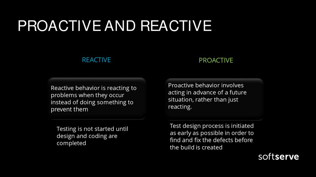PROACTIVE AND REACTIVE