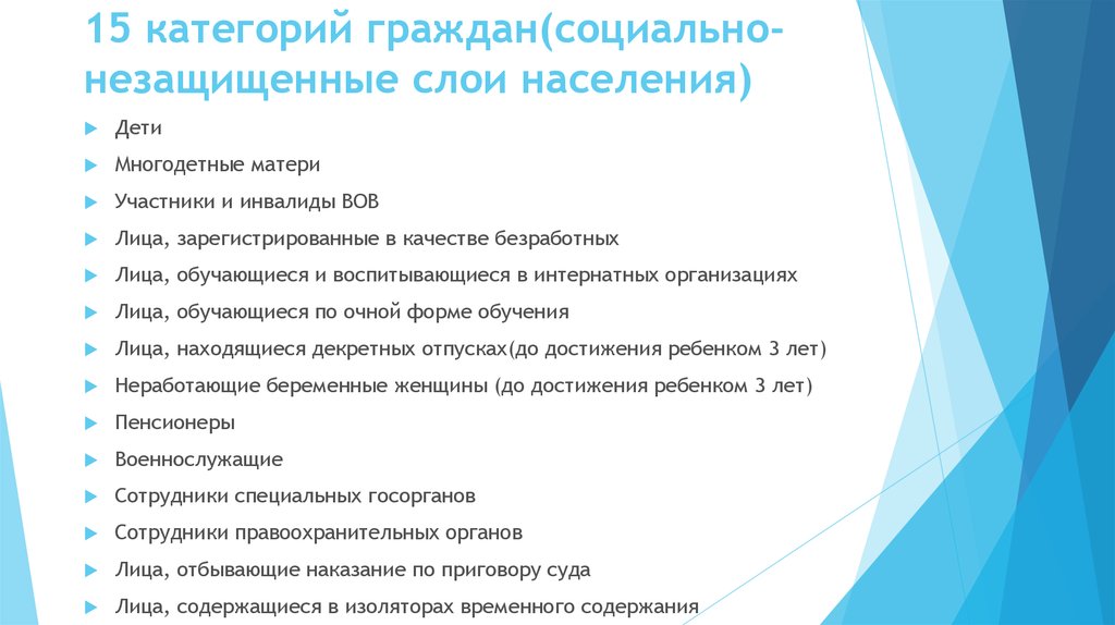 Социально незащищенные категории граждан это. Социально-уязвимые группы населения. Социально незащищенные слои. Социально уязвимые категории граждан это.