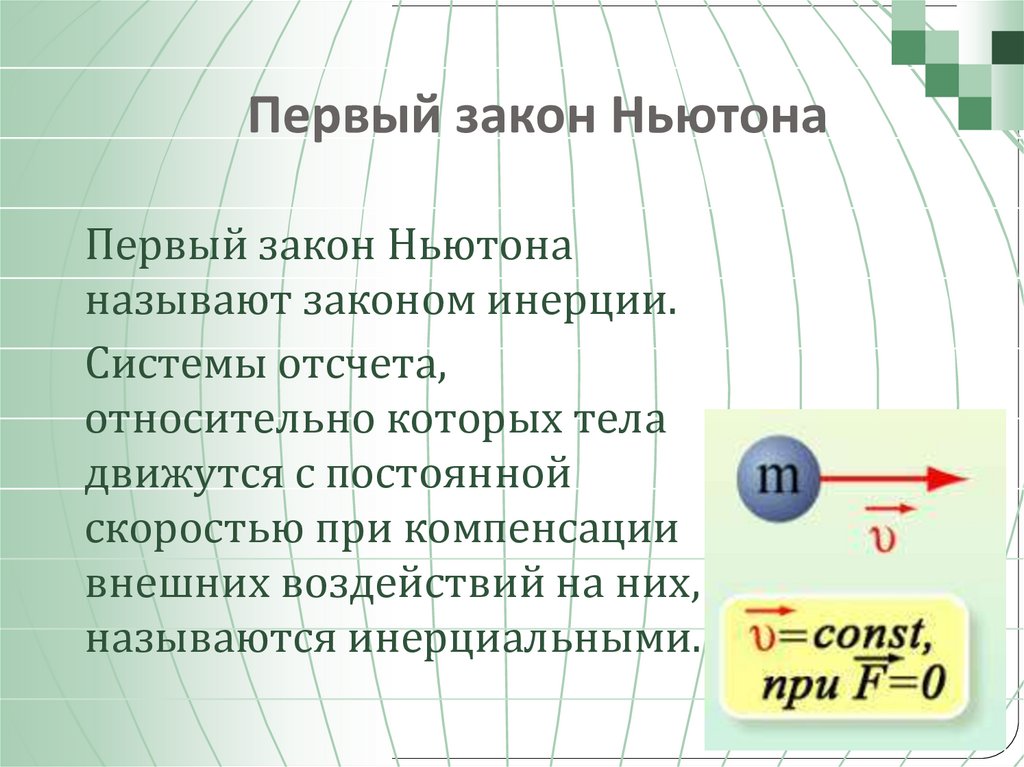 Первый закон ньютона презентация