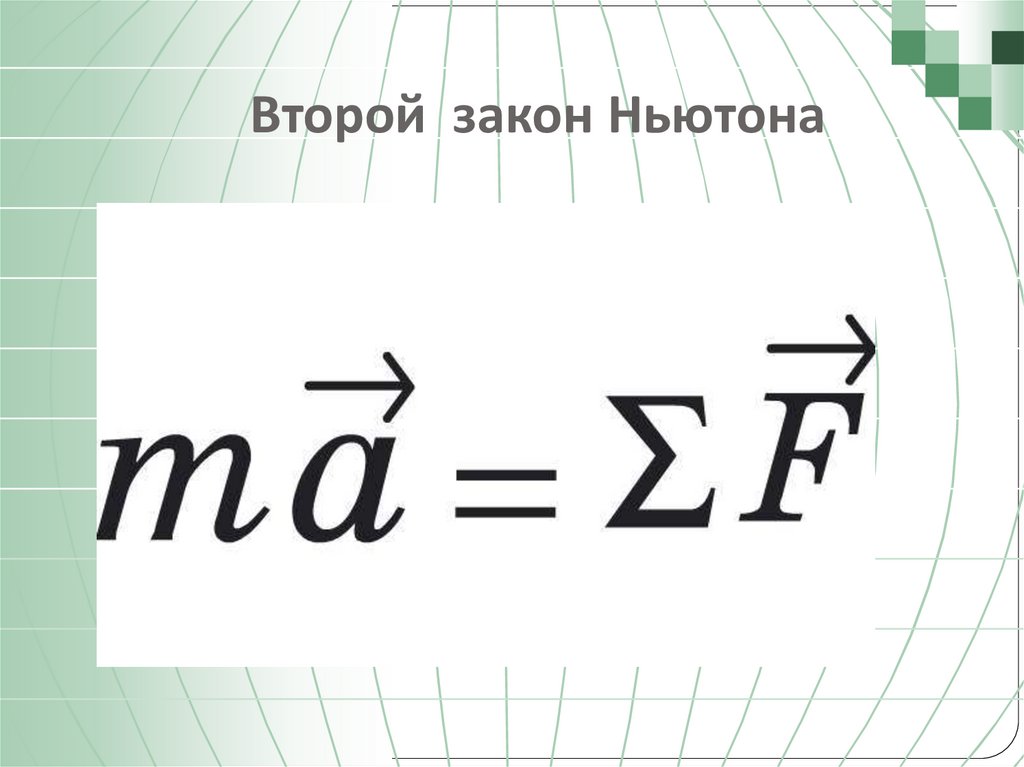 Закон сигмы. Второй закон Ньютона. Второй закон Ньютона формула Сигма. Формула 2 закона Ньютона с Сигмой. Второй закон Ньютона презентация.