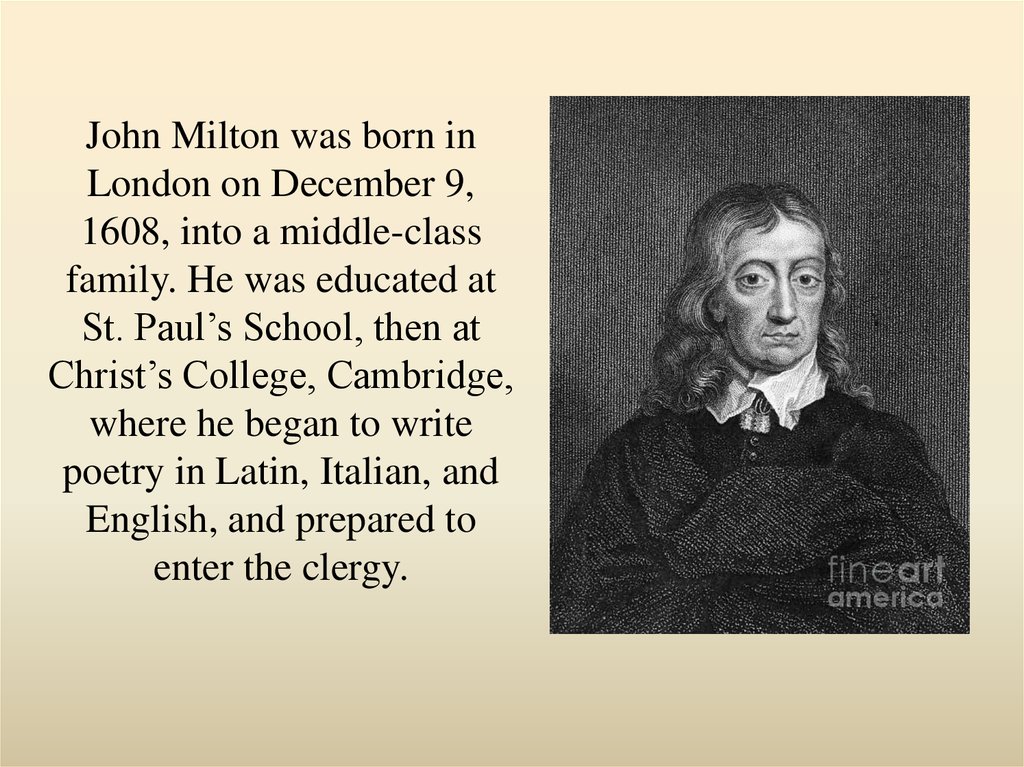 biography of john milton in english
