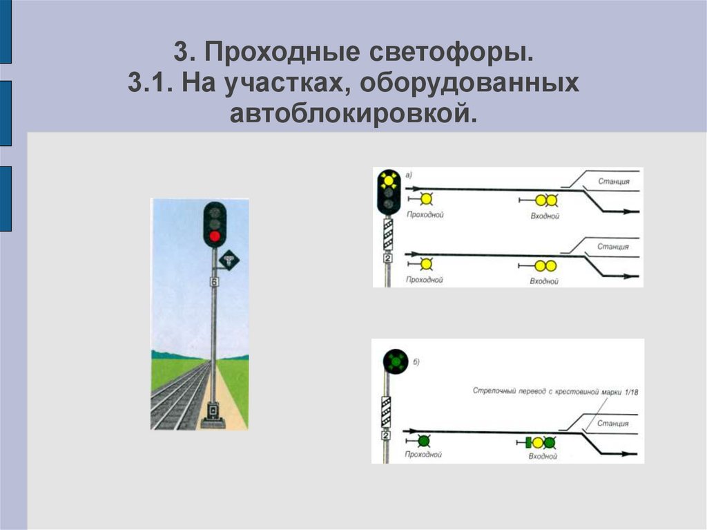 Что означает сигнал входного маршрутного светофора. Проходные светофоры автоматической блокировки устанавливаются?. Проходные светофоры автоблокировки. Проходные светофоры автоблокировки обозначаются. Сигнал проходного светофора.