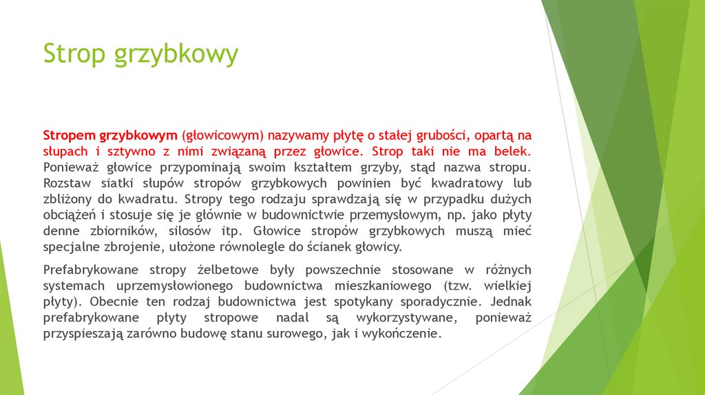 Strop grzybkowy