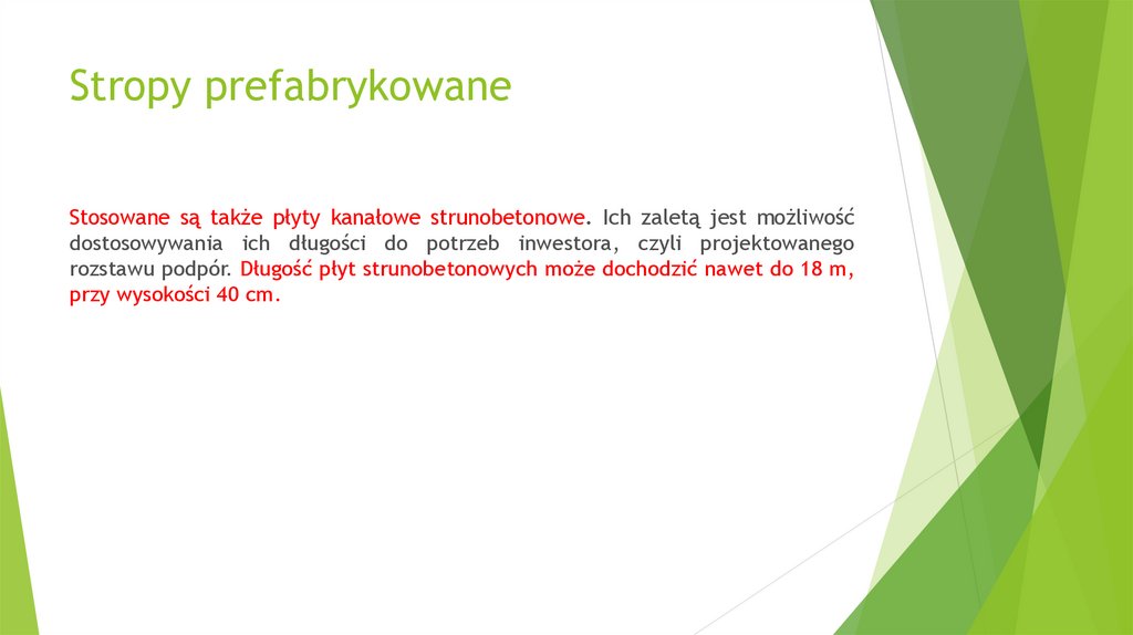 Stropy prefabrykowane