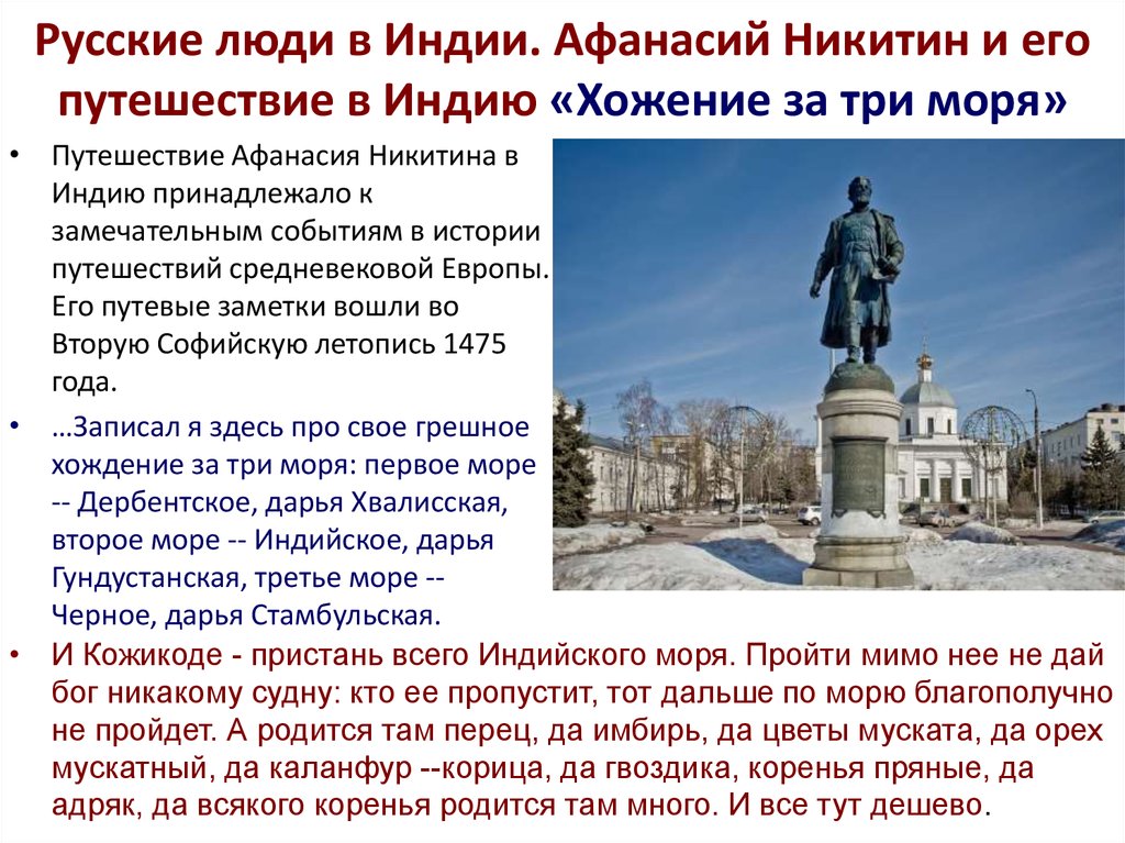 Никитин какие памятники