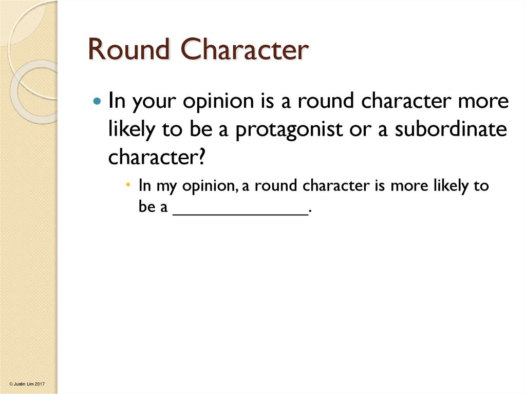 flat character and round character definition