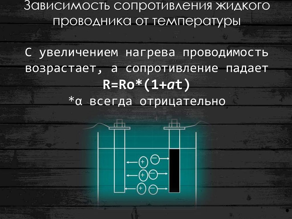 Электронная проводимость металлов зависимость сопротивления от температуры презентация