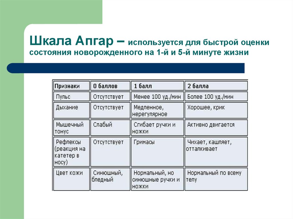 Оценка состояния новорожденного презентация