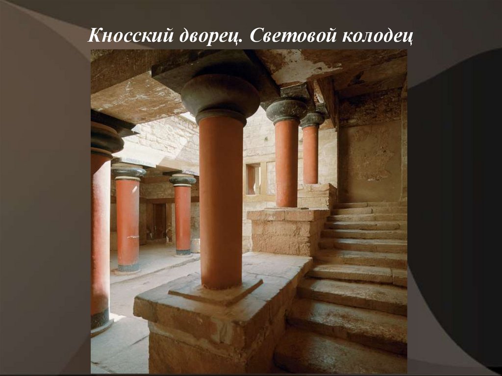 Световой колодец история. Световые колодцы Кносского дворца. Кносский дворец в древней Греции. Кносский дворец Крит колонны. Кносский дворец световой колоде.