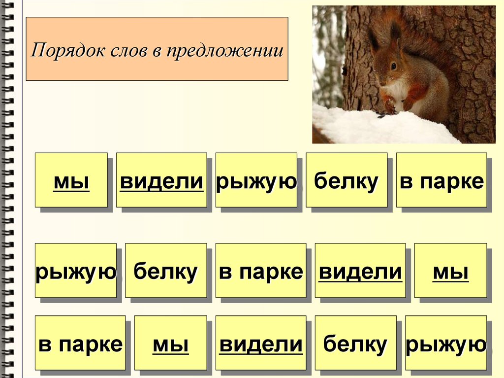 Упражнения порядок слов в предложениях word order