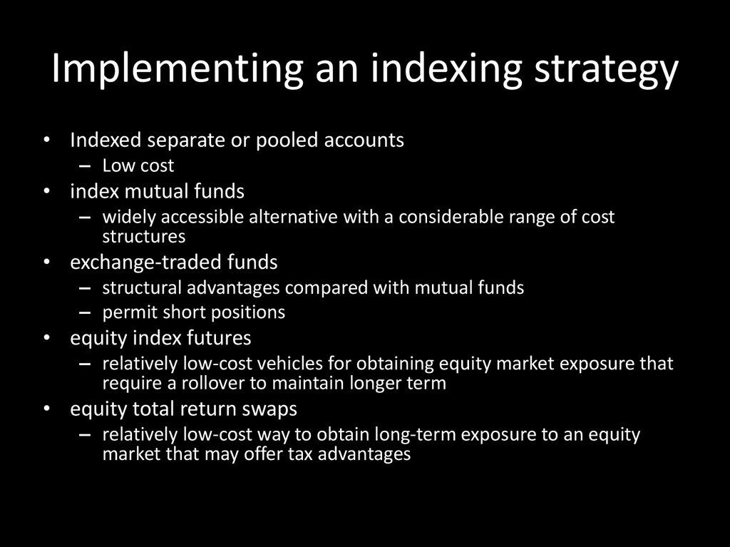 Implementing an indexing strategy