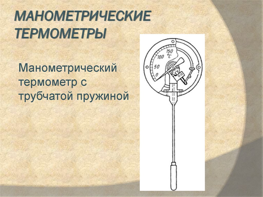 Термометры расширения манометрические термометры