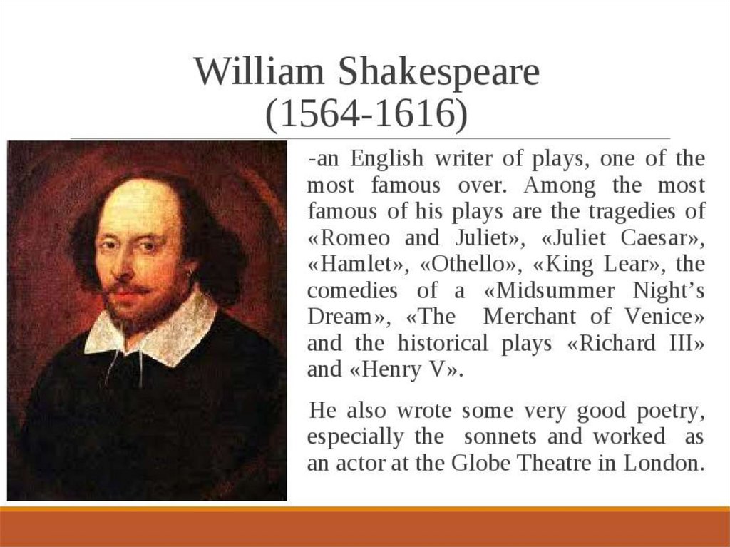 Сочинение история английский. Уильям Шекспир 1564. Вильям Шекспир (1564—1616) портрет. William Shakespeare (1564-1616). Английские Писатели на английском.