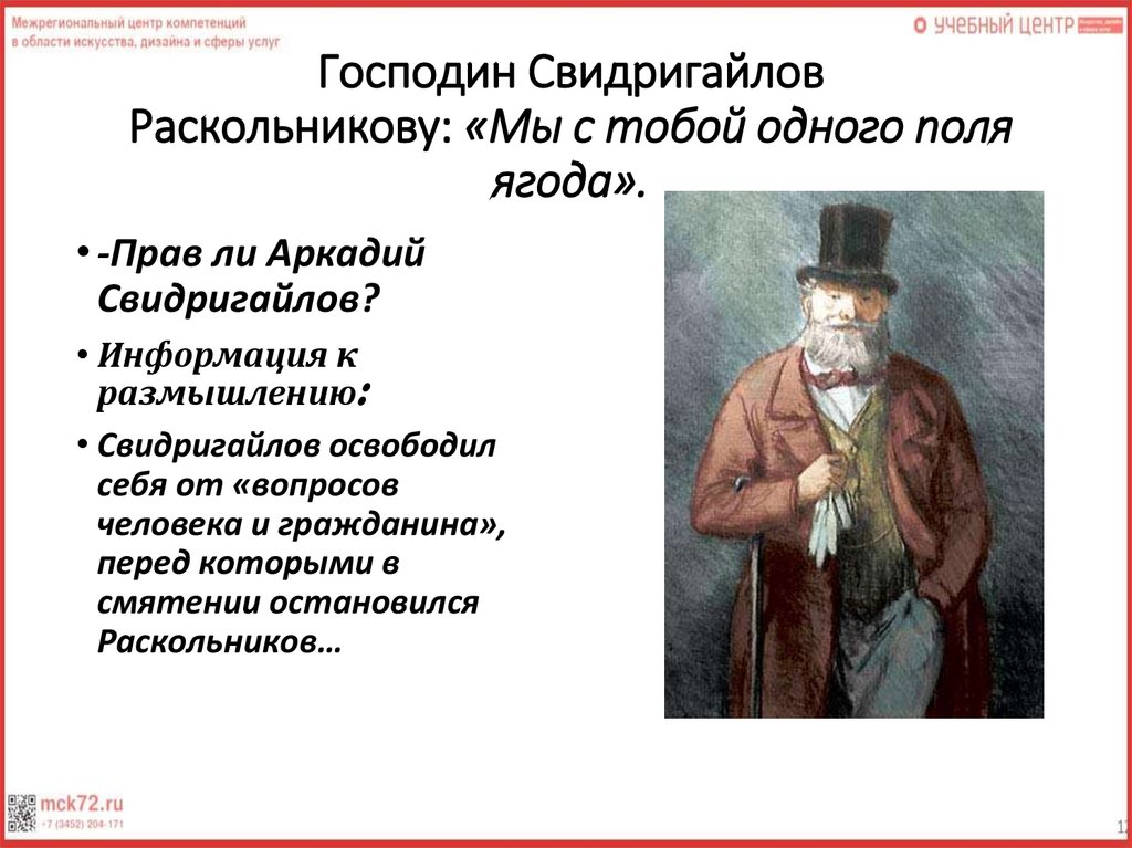 Свидригайлов какая глава. Теория Свидригайлова в романе преступление и наказание.