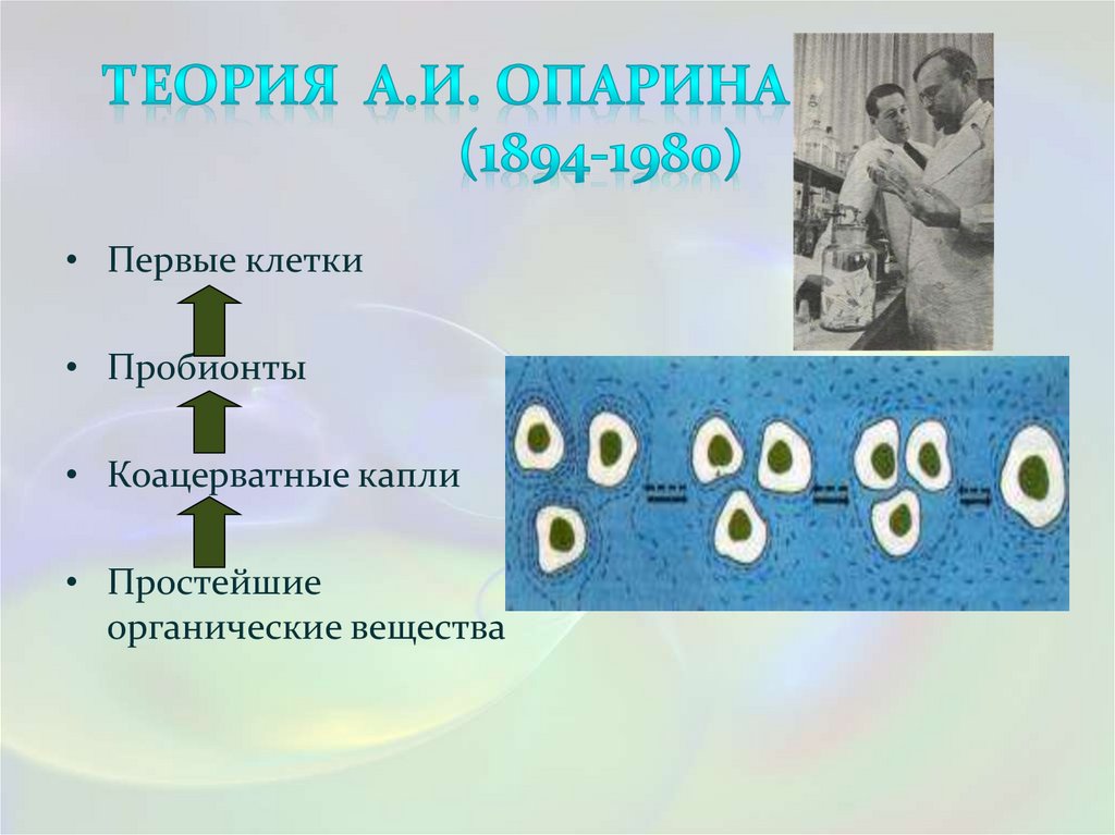 Теория опарина презентация