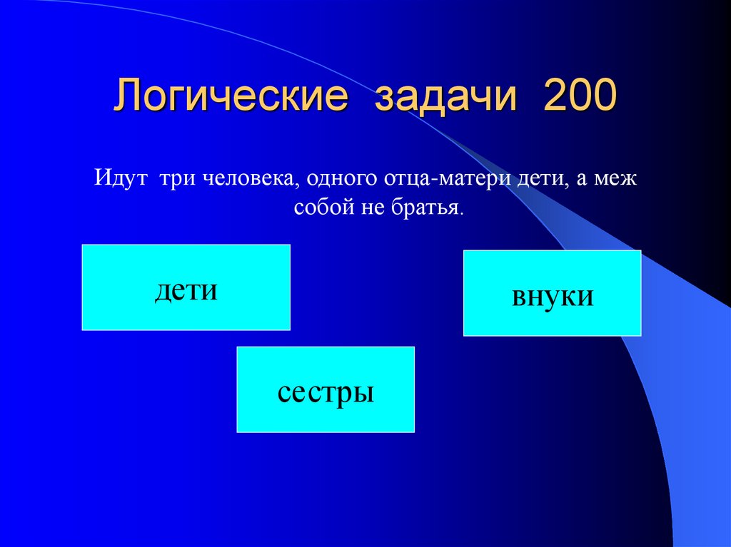 Идут три человека. Идут два человека одних отца и матери дети меж собой не братья. Идут два человека одних отца и матери дети меж собой не братья отгадка. Своя игра логические вопросы. Логические задачи юридические.