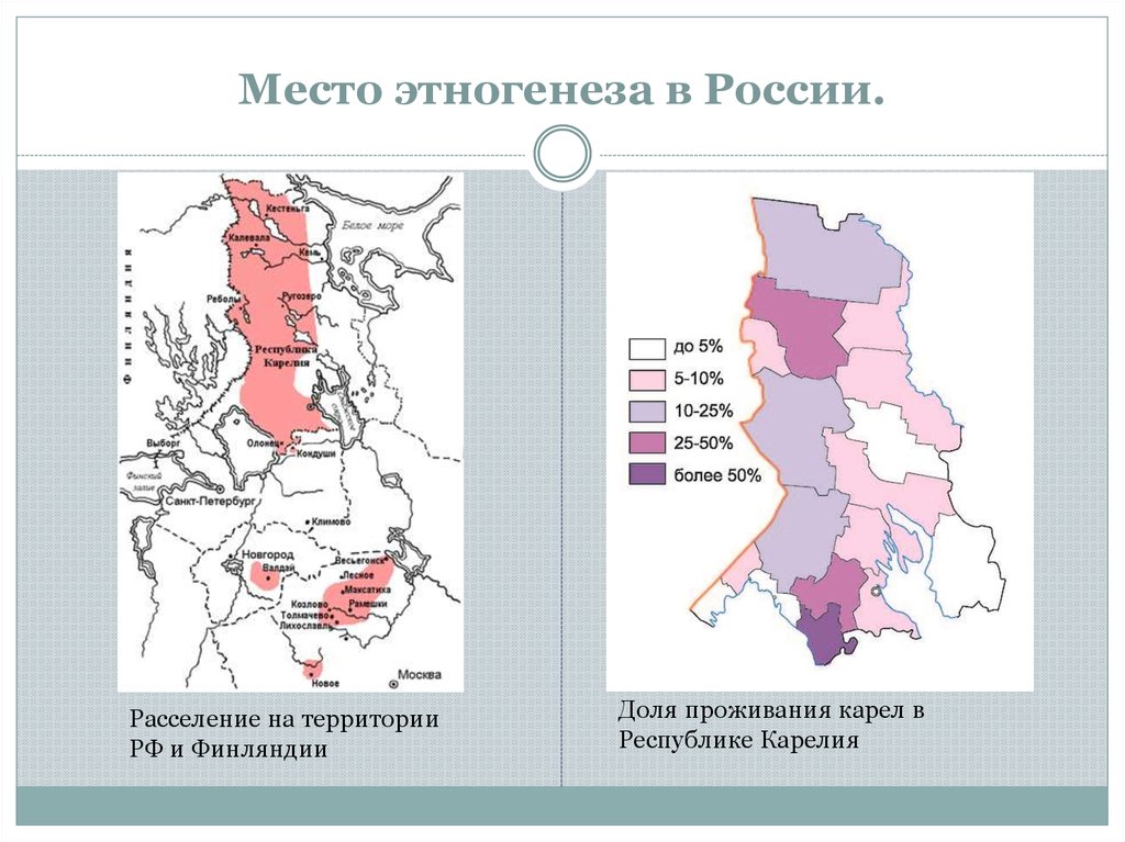 Расселение карел карта