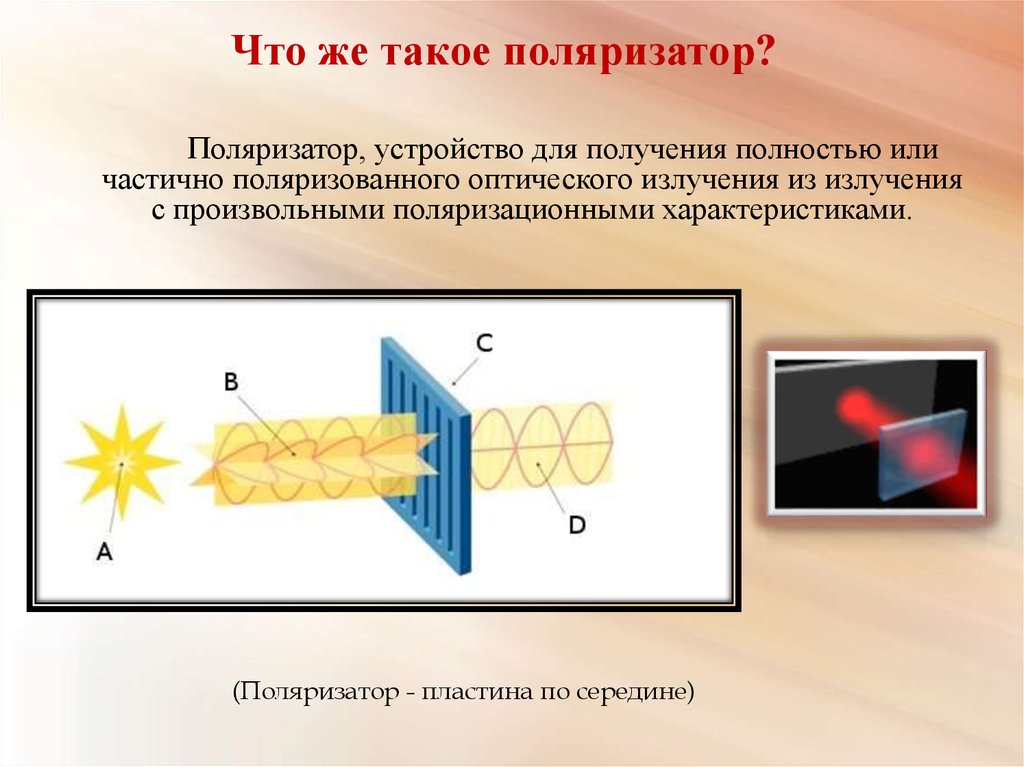 Поляризация света поляроиды презентация