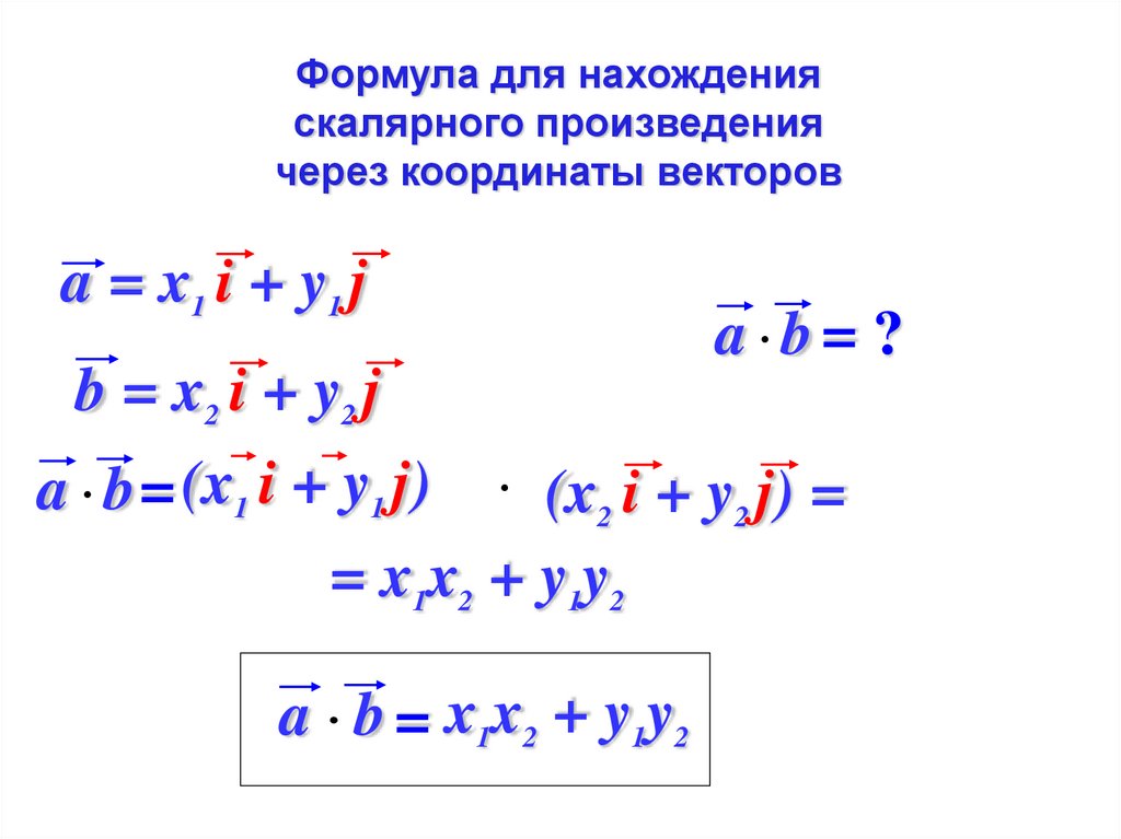 Скалярное произведение векторов презентация 9 класс атанасян